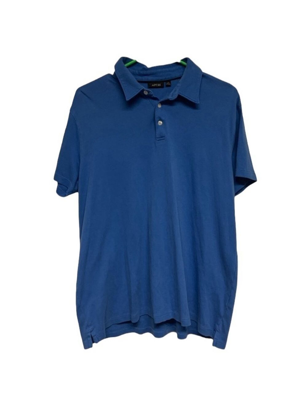 Apt 9 blue mens polo short sleeve cotton casual classic office work size L Large